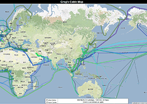 全球海底光缆分布图